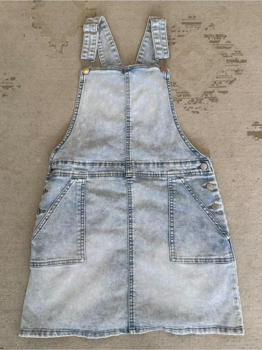 Art Class Girls Light Wash Denim Overall Dress Size L 10/12